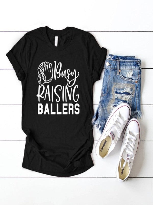 Busy Raising Ballers Graphic Tee