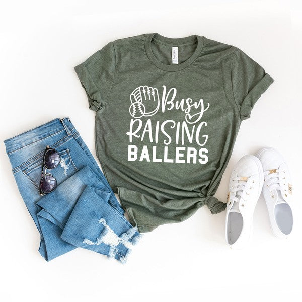 Busy Raising Ballers Graphic Tee