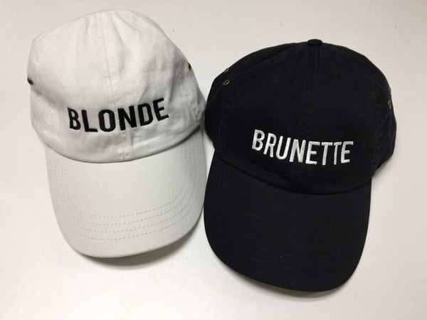 Brunette Embroidered Baseball Cap